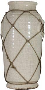Beige Ceramic Vase With Rope