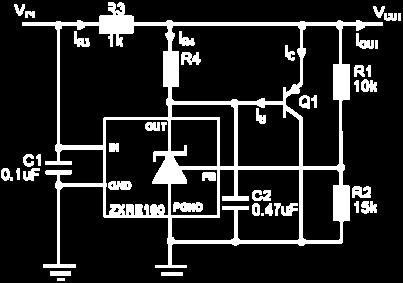 Determine I OUT and choose a suitable transistor taking power dissipation into consideration. 2.