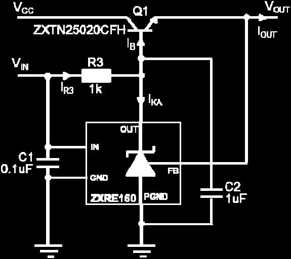 Determine I OUT and choose a suitable transistor taking power dissipation into consideration.