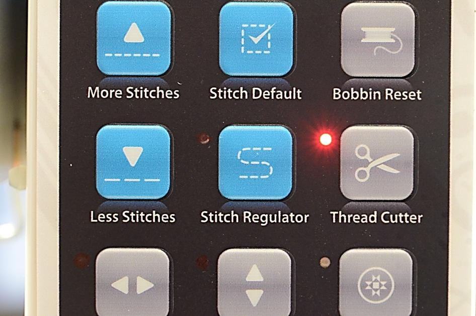 Tap the Stitch Default button to return to the default motor speed when sewing in Manual Mode. Channel Lock Left to Right.