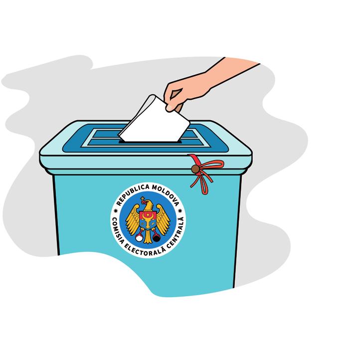 partid sau o persoană scrisă în buletinul de vot Îndoi buletinul de vot Ieși din cabină cu buletinul