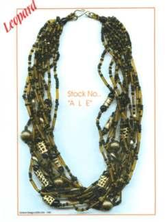 Necklace Black and long ivory
