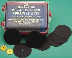 5mm) #0075 JOE DANDY TYPE DISCS Pure rubber bonded silicon carbide abrasive in a special binder for fast cool cutting and finishing on porcelain, acrylic, gold, alloys and other materials 00 per box.