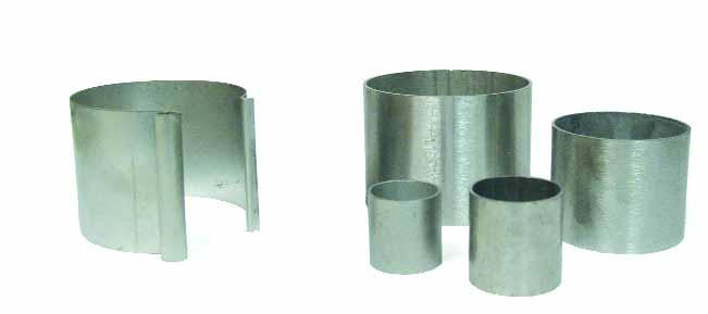 HI-HEAT SPLIT CASTING RINGS For Chrome Castings Manufactured from special fire resistant stainless steel Supplied with clamps #70050 - / x / #70060 - x /