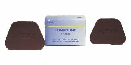 77 COMPOUND CAKES & STICKS Pleasantly scented and flavored compound for taking full and partial impressions, and making preliminary impression trays Medium Heat Compound Working Temp.