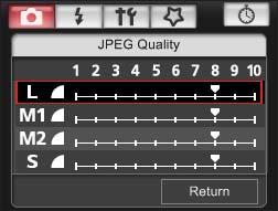Setting JPEG Quality and Applying to the You can set the JPEG image quality and apply it to the camera, in the same way as operating from the camera.