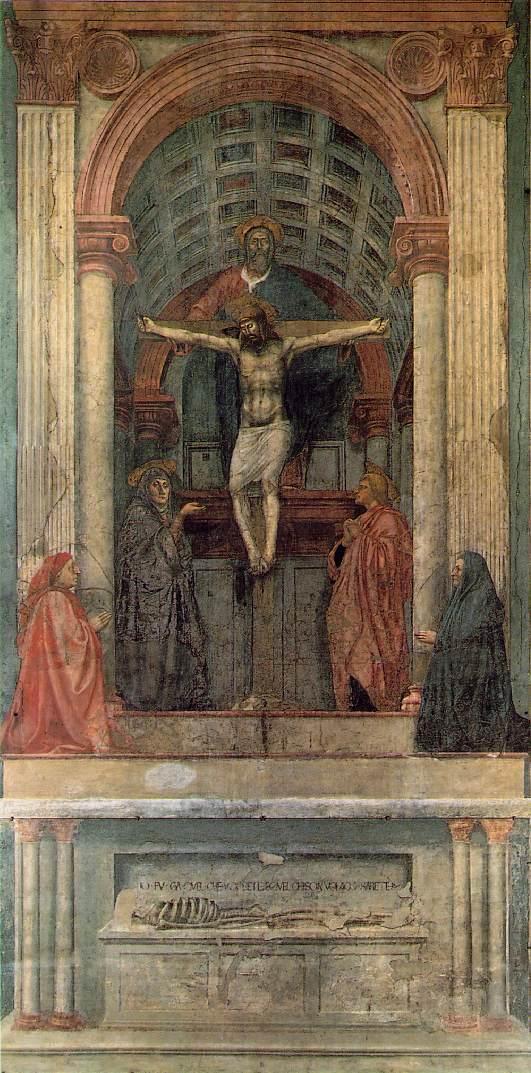 One-point perspective Masaccio, Trinit, Santa