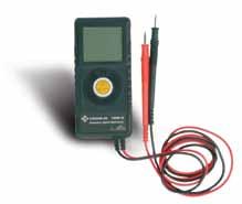 Resistance measurement. Audible continuity test. Frequency measurement in voltage mode. Capacitance measurement. 6000-count LCD for high resolution.