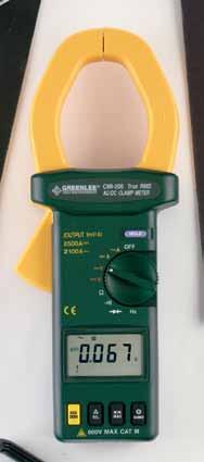 MADE FOR THE TRADE! 2500A Industrial Clamp Meter Industrial Clamp Meter True RMS for accurate measurement when harmonics are present. High capacity 2500A DC, 2100A AC amperage measurement.