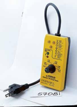 Lifetime Limited Warranty 5708 34523 GFCI and Circuit Tester 5708-C* 07640* GFCI and Circuit Tester * Includes Certificate of Calibration Capacity 120VAC, 3-wire systems Time 4-second interval