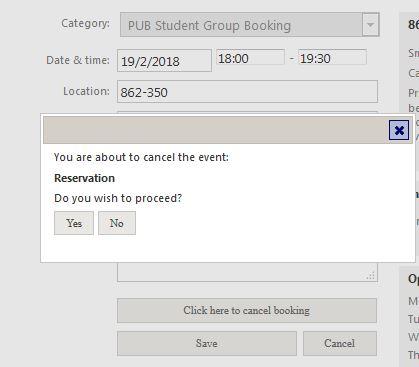 Amend the start or finish times Or the location Update/change the other students who will be attending the booking If you cancel, a pop-up will ask you to