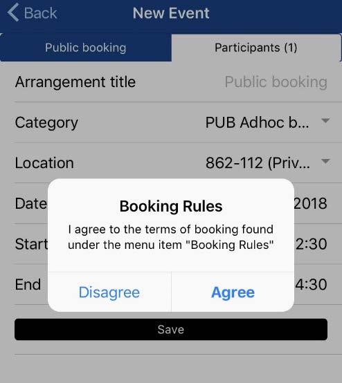 Your booking will appear in your agenda.