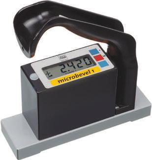 Aluminium housing, lacquered TESA MICROBEVEL 1 Inclinometer TESA MICROBEVEL 1 is particularly suited for measuring slightly inclined surfaces such as the measuring of flatness of surfaces or the