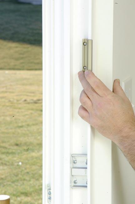 Armor Latch mounts to the face of your existing door and