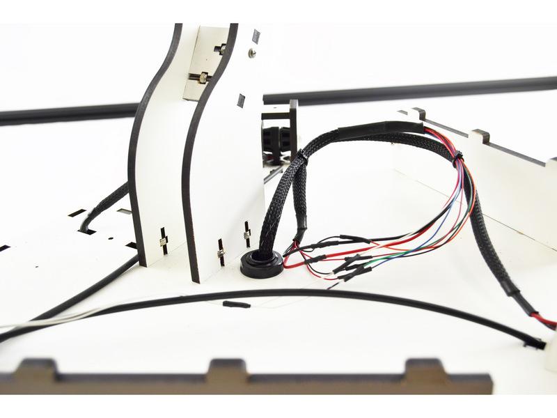 Secure the hotend whip to the extruder mounting panel