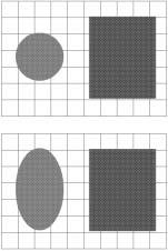 Complex Graphics on a Single Layer To align items horizontally: A B C Figure 4.32 You can align objects horizontally by their left edges (A), centers (B), or right edges (C). Figure 4.33 You can align objects vertically by their top edges (A), centers (B), or bottom edges (C).