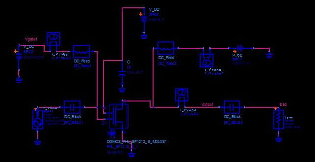 EXAMPLE 2: DUAL GATE MOSFET (BF1212) 1DB COMPRESSION POINT The