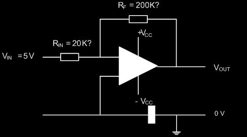 The amplifier circuit is connected to a split-power supply. f 200 kω IN 20 kω alculate the: FIGUE 7.12: INETING OP AMP 7.12.1 Output voltage of the amplifier (3) 7.12.2 Gain of the amplifier (3) 7.