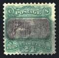 Page 45 Second Session January 13, 2018 One of 83 Known Used 1875 Re-issue of the 1869 Pictorial Issue 529 24 Green & Violet, Center Inverted, #120b $1,400 Cork cancel, left and bottom