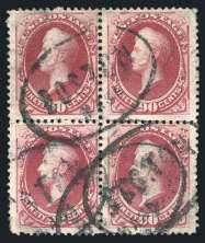 $700/800 577 ( ) 1875 Special Printing 6 Dull Rose, #170 $3,500 Ungummed, vertical preprint paper fold at bottom and slightly faded color, typical clipped perfs on two sides, not seen on the market
