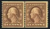 Page 59 Second Session January 13, 2018 1909 Perforate 12 Vertical Issues 1909 Bluish Paper Issue 708 1, Horizontal Coil, Line Pair, #352 $200 N.h., fine, 2001 P.F. cert. Scott $1,800... Est.