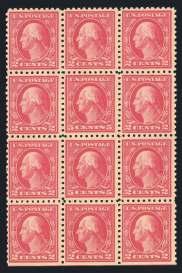 Scott $520... Est. $150/200 1914 Imperforate Coil Issue 752 1915, $1 D.L. Watermark, Perf 10, #460 $250 N.h., fine and attractive, 2017 P.S.E. cert. Scott $1,450... Est. $350/450 753 1915, $1 D.L. Watermark, Perf 10, #460 $150 O.