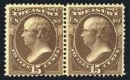 $350/450 936 War Dept., 1873, 6, Block of 4, #O86 $550 L.h. to o.g. from reinforcing, very fresh, fine to very fine. Scott $3,000... Est.