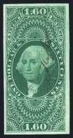 Page 79 Second Session January 13, 2018 961 1862, 25 Bond, Imperf, Pair, #R43a Web $100 Ms. cancel, large margin all around, small hole in left stamp, right stamps would make very fine single.