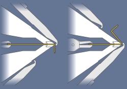 The XXL-Center: Long on L The two folding beams bend the part up and down.