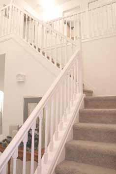 with Lite Oak Treads, White Balusters and