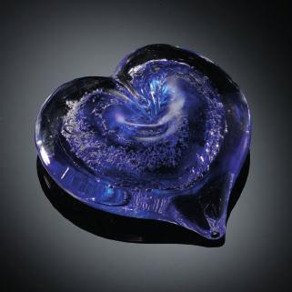 Lead Crystal - Crystal Hearts Cobalt Blue