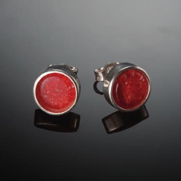 colour in our stunning kiln formed and handcrafted glass cabochon earrings.