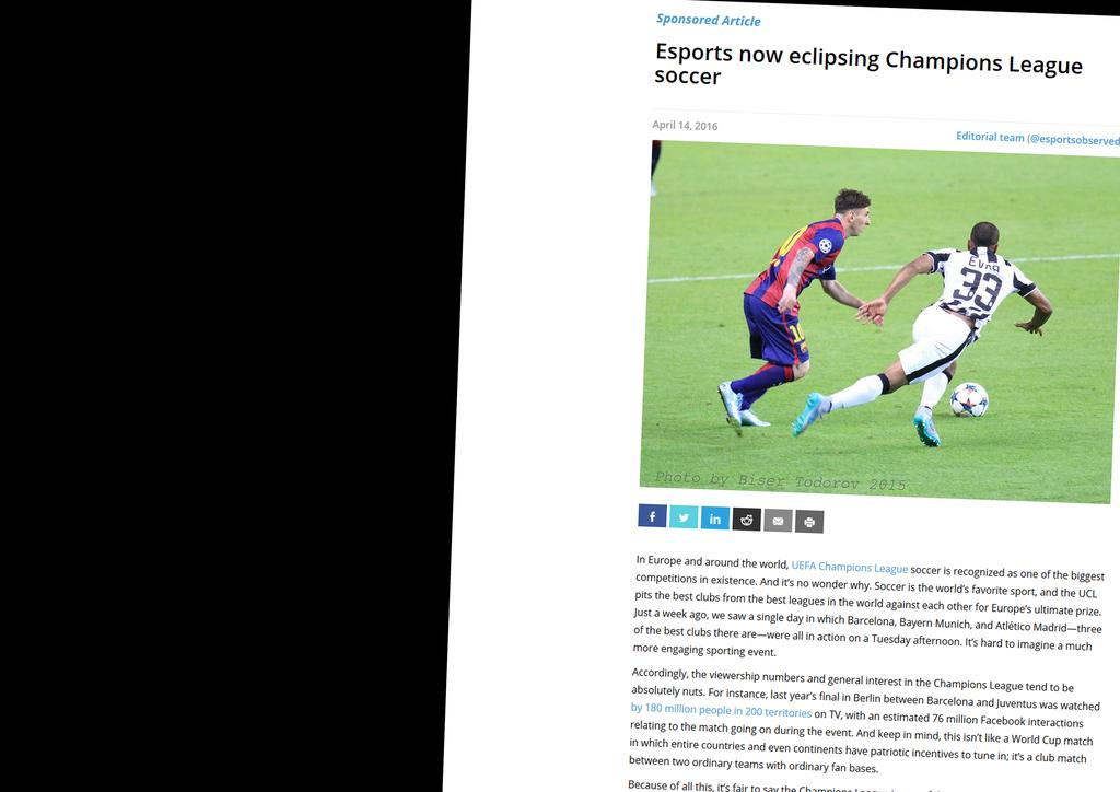 TEO Sponsored Articles Your message, our channels. The Esports Observer offers more than just the traditional display promo.