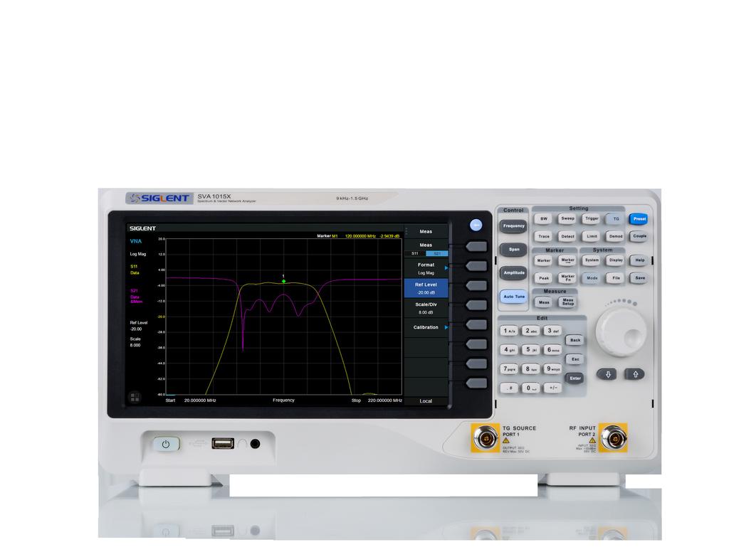 SVA1015X Features and Benefits All-Digital IF Technology Frequency Range from 9 khz to 1.5 GHz -156 dbm/hz Displayed Average Noise Level (Typ.) -99 dbc/hz @10 khz Offset Phase Noise (1 GHz, Typ.