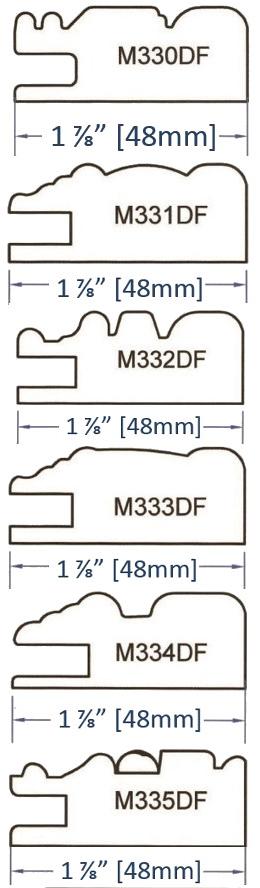 DESIGNER MITER PROFILES Doors Drawer Fronts Designer Miter profile dimensions are locked and do not accept our edge profiles, except for M336, M337, & M339.