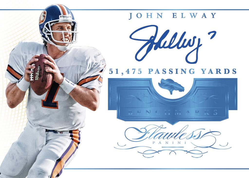 BENCHMARKS PLATINUM GREATS PATCHES DUAL AUTOGRAPHS RUBY BASE DIAMOND J O H N E LWAY J O E M O N TA N A WA LT E R PAY T O N Inside this set you ll find some of the greatest