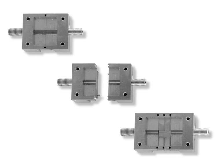 Realizable standards The steps of the TRL calibration method for this fixture are illustrated in Figure 10. This fixture provides a direct microstrip interface.