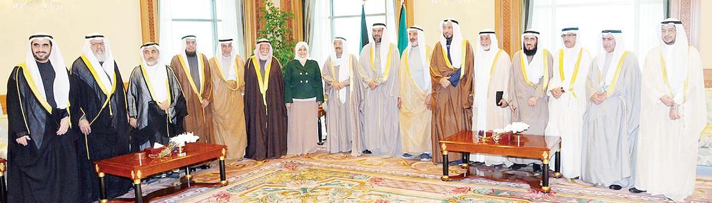 LOCAL 2 His Highness the Amir expresses gratitude to charities HH the Amir while hosting Minister Al-Sabeeh and heads of local charities.