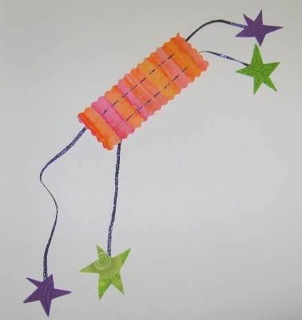 Place the other star on top, then iron, fusing the purple ribbon