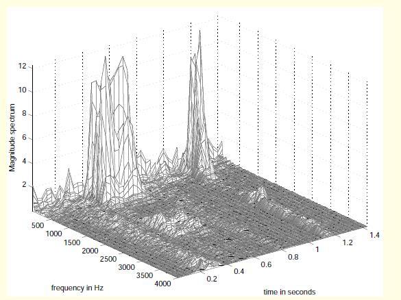 In continuation from last slide, The spectrogram is plotted on a linear scale