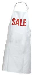 65 Sale Promo T-Shirt One Size Only - Medium Red Print on White A3405WHRD 1-4 RRP $17.