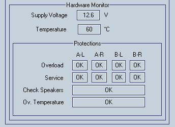 Bias and Power - User preset: displays the operating modes selected in the Dual Power Setting. For the TH quattro the operating modes of both channels A and B are shown.