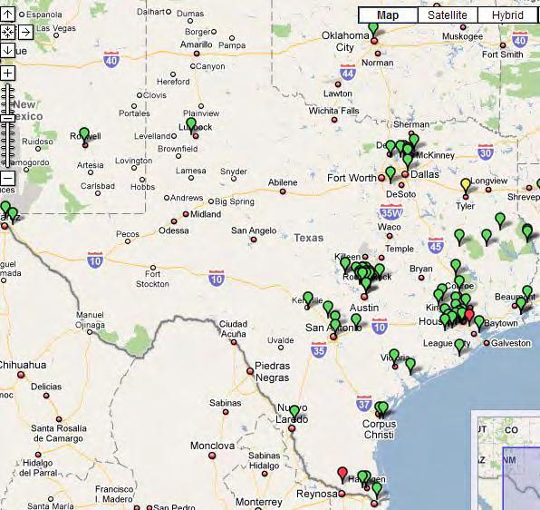 South Texas ARES Winlink Texas Winlink VHF PMBO now RMS Relay stations 2006: Harris County * Williamson County * 2007: Above plus: Cameron County * Travis County * (1) 2008: Above Plus: Bexar County