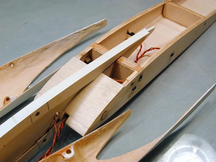 The keel is composed of three layers of 3/16" plywood; a central core and a frame about 3/4" wide on each side.
