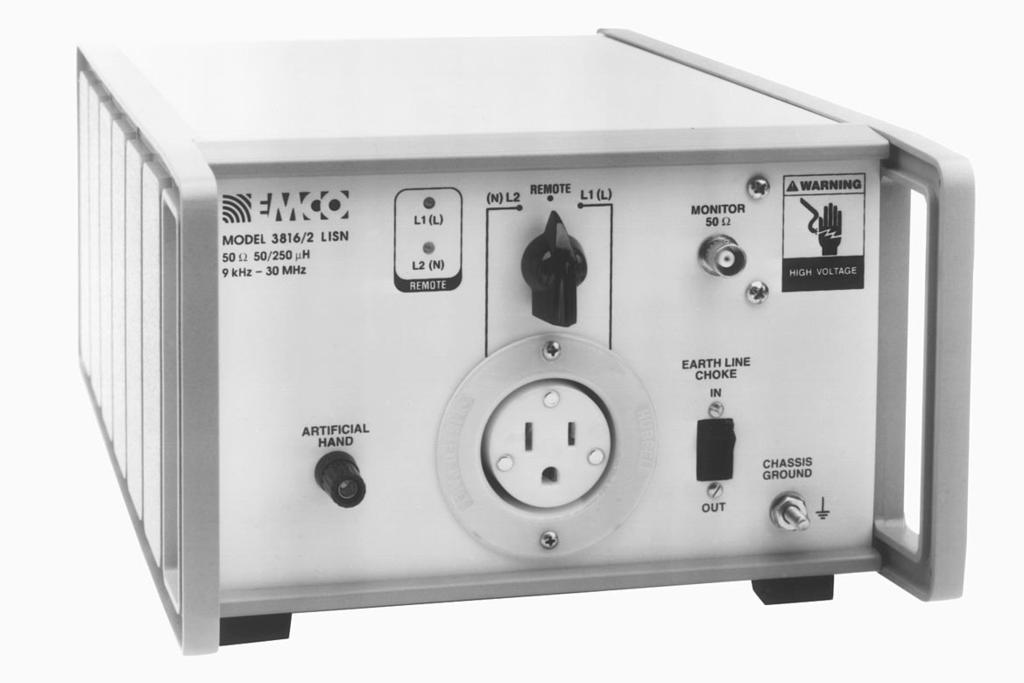 Conducted EMI Accessories Agilent 11967D 10A Line Impedance Stabilization Network This V-network, two line, single phase line impedance stabilization network (LISN) meets the requirements of the FCC,