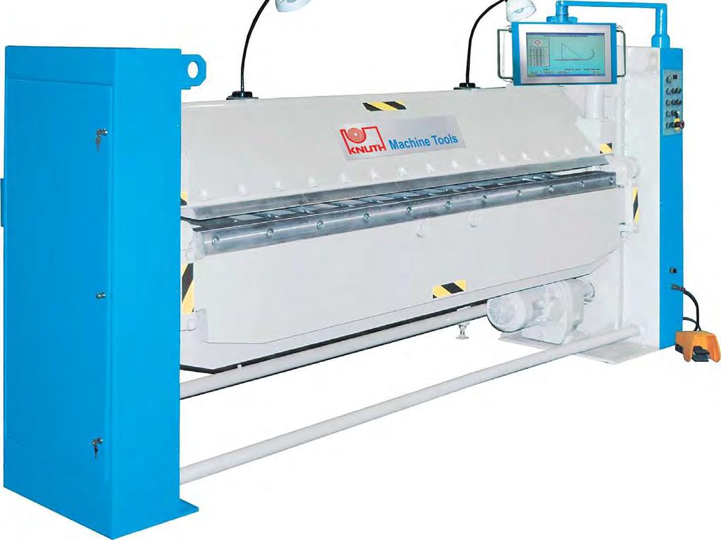 Motorized Folding Machine SBM 1600/6 2000/5 2500/4 NC D Productive, cost-effective and high accuracy positioning control for pre-selection of bending angle and top beam stroke; also controls the
