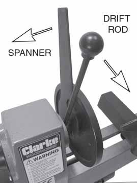 ASSEMBLY 1. Screw the tailstock spindle into the tailstock as shown in Fig 1. Note: A left-hand thread is used for this. 2.