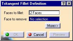 Tritangent Fillets 1 Multi-select the