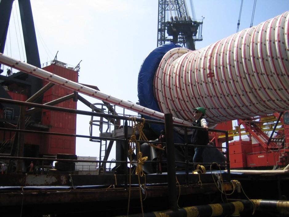Mooring Line Multi-components in line: anchor, chain, subsea mooring connector, chain, fibre rope,