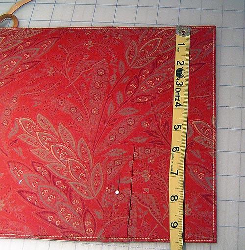 Using a edgestitch, sew around the outside edge of entire journal cover. NOTE: We recommend lengthening your stitch to get through all the layers.